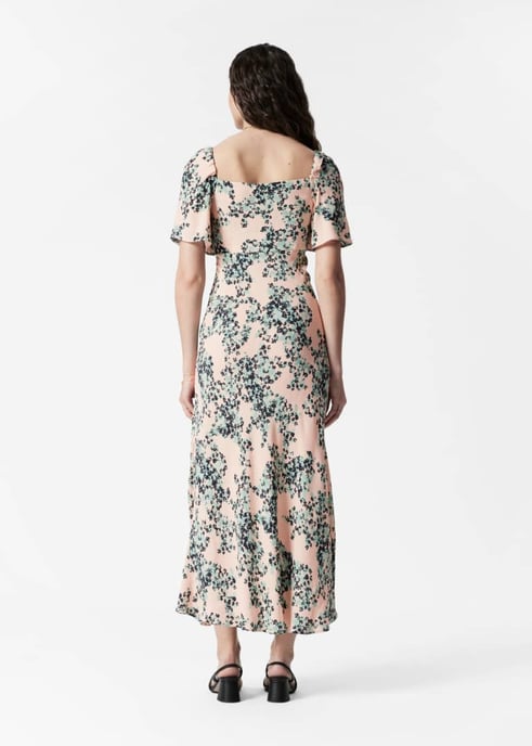 & Other Stories puff sleeve midaxi dress with twist sweetheart neckline in floral print - Image 4
