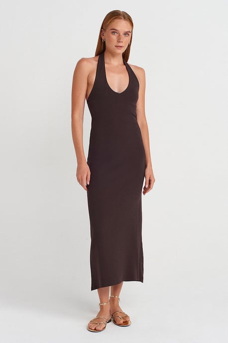 Women's Halter Neck Bodycon Midi Dress - Image 1