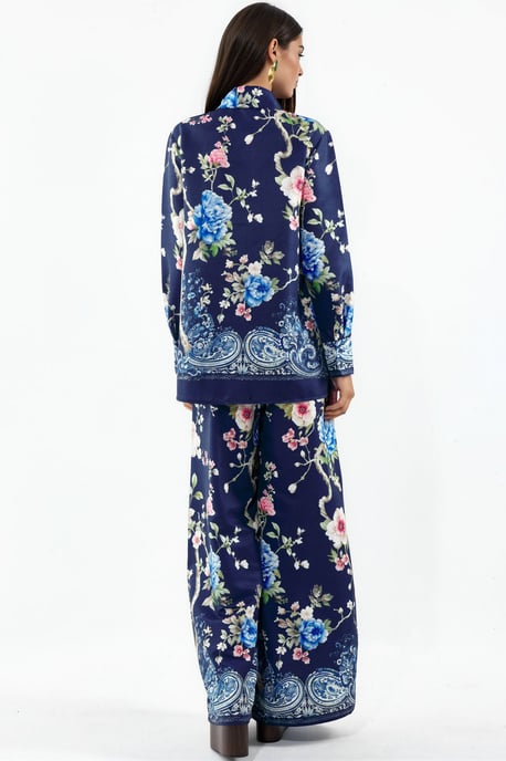 Bloemig Shirt En Wijde Broek Set - Image 3