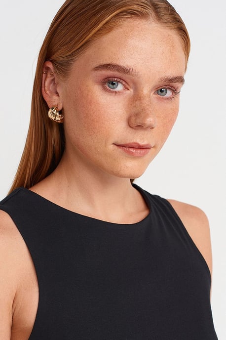 Cotton Poplin Sleeveless Mini Shift Dress - Image 2