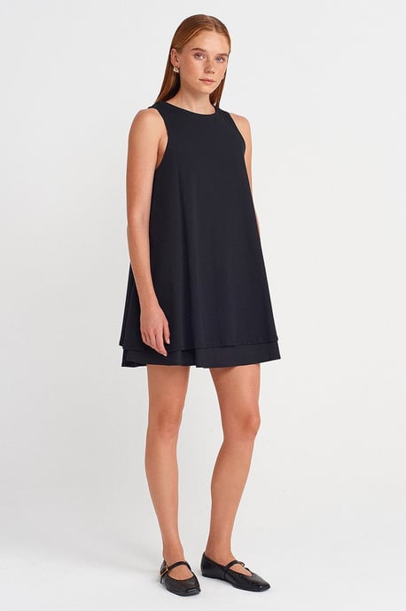 Cotton Poplin Sleeveless Mini Shift Dress - Image 3