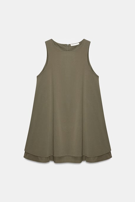 Cotton Poplin Sleeveless Mini Shift Dress - Image 5