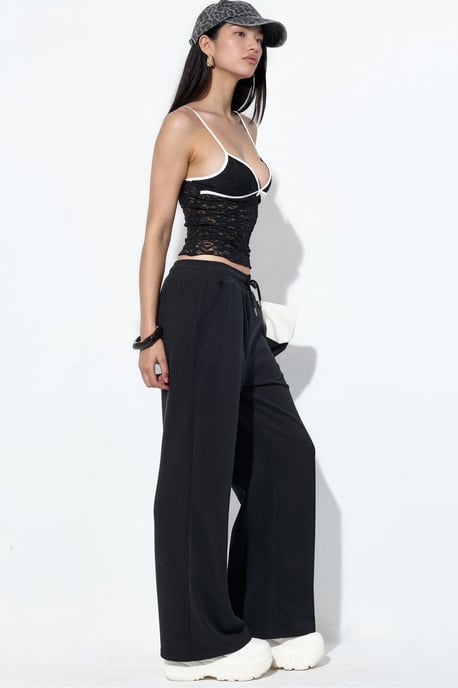 Ribbed Drawstring Waist Pants - Image 2