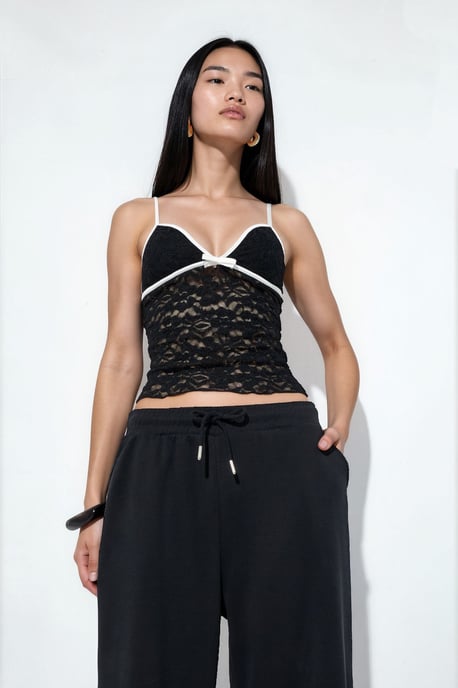 Ribbed Drawstring Waist Pants - Image 4