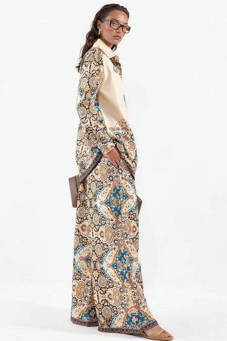 Paisley Shirt en Wijde Pantalon Set - Image 2