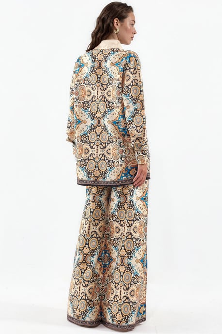 Paisley Shirt en Wijde Pantalon Set - Image 3