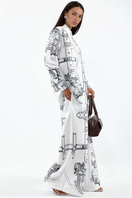 Printed Shirt And Wide-Leg Trouser Set - Image 2