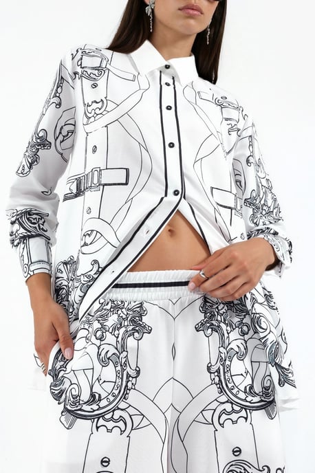 Printed Shirt And Wide-Leg Trouser Set - Image 4
