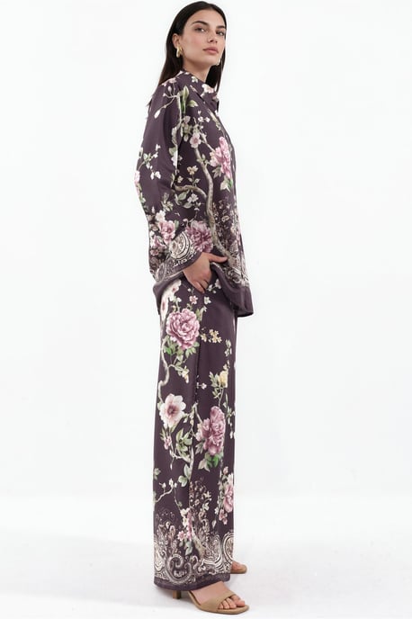 Bloemig Shirt En Wijde Broek Set - Image 2