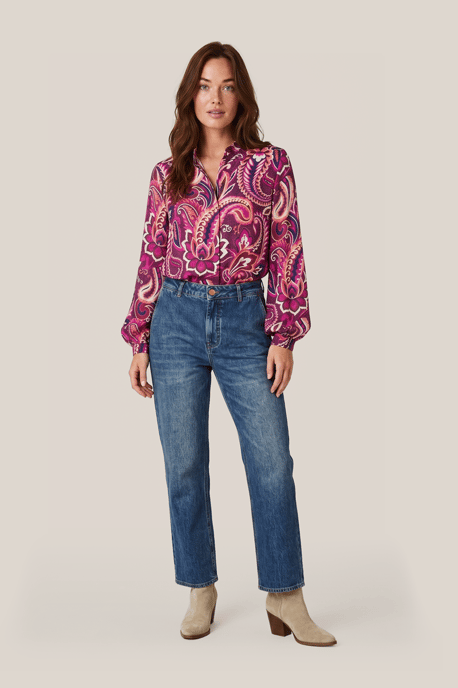 Caroline Tensen Chelsea Print Blouse Magenta / Multi - Image 2