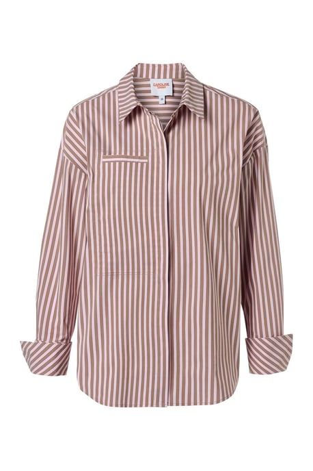 Caroline Tensen Birmingham Streep Blouse Bruin / Roze - Image 3