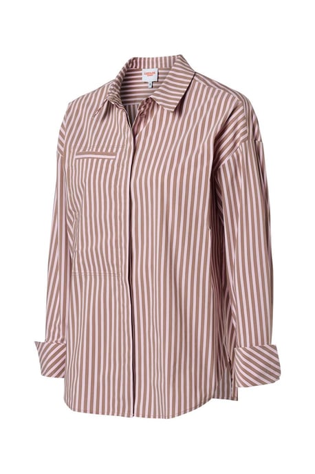 Caroline Tensen Birmingham Streep Blouse Bruin / Roze - Image 4