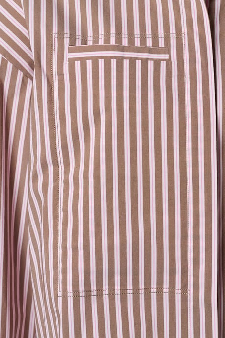 Caroline Tensen Birmingham Streep Blouse Bruin / Roze - Image 6