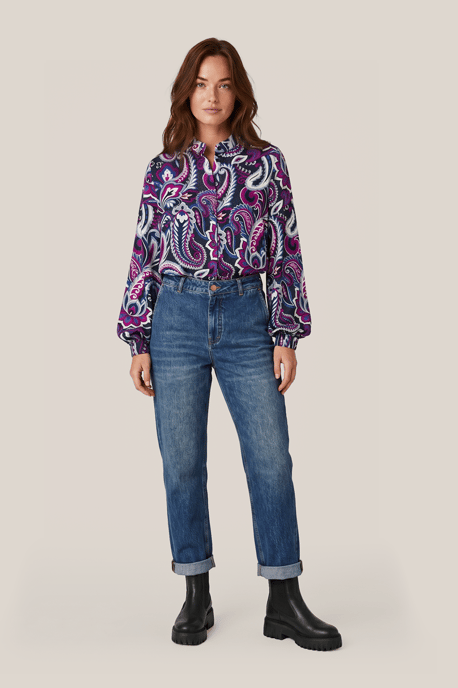 Caroline Tensen Chelsea Print Blouse Navy / Multi - Image 2