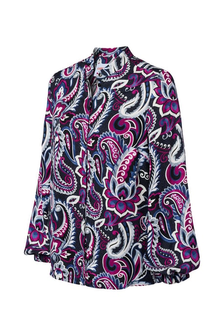 Caroline Tensen Chelsea Print Blouse Navy / Multi - Image 5