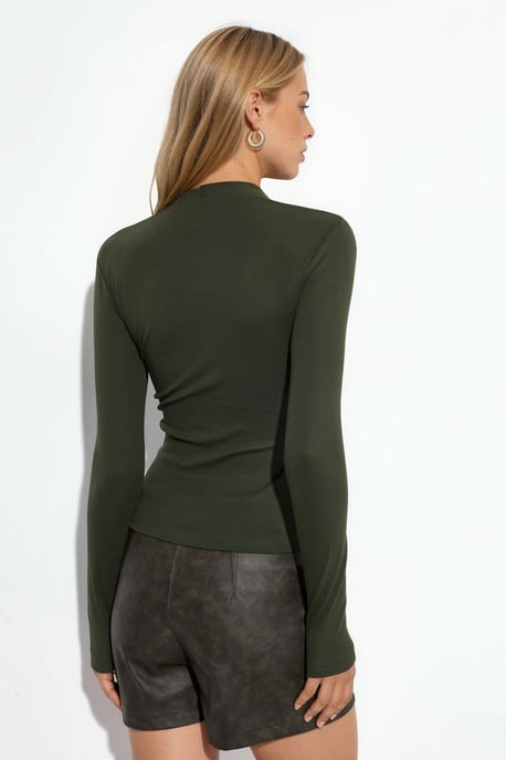 Slim Fit V-hals Lange Mouwen Blouse - Image 3
