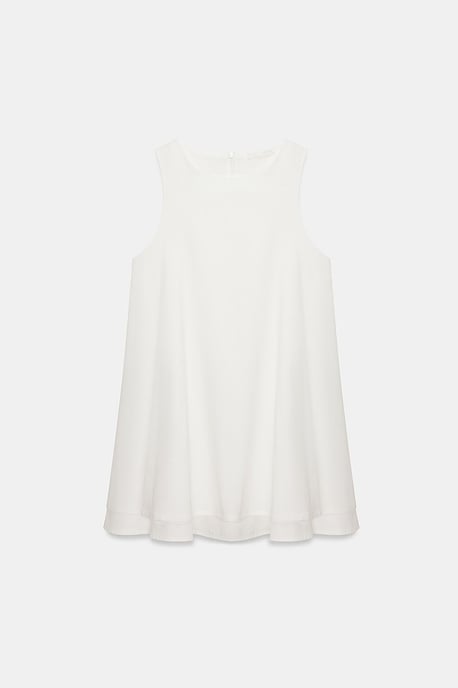 Cotton Poplin Sleeveless Mini Shift Dress - Image 5