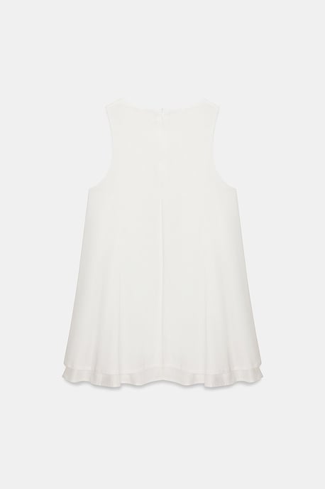Cotton Poplin Sleeveless Mini Shift Dress - Image 6