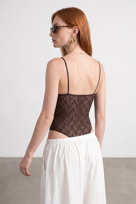 Kant Mouwloze Bodysuit Blouse - Image 2