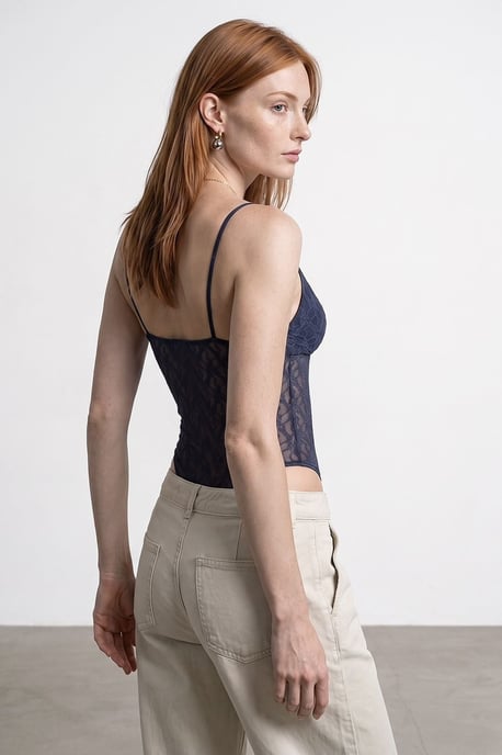 Kant Mouwloze Bodysuit Blouse - Image 2