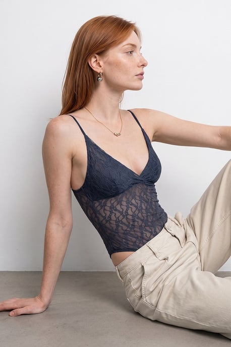 Kant Mouwloze Bodysuit Blouse - Image 3
