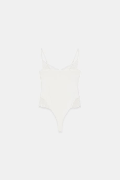 Lace Sleeveless Slim-fit Bodysuit Blouse - Image 5