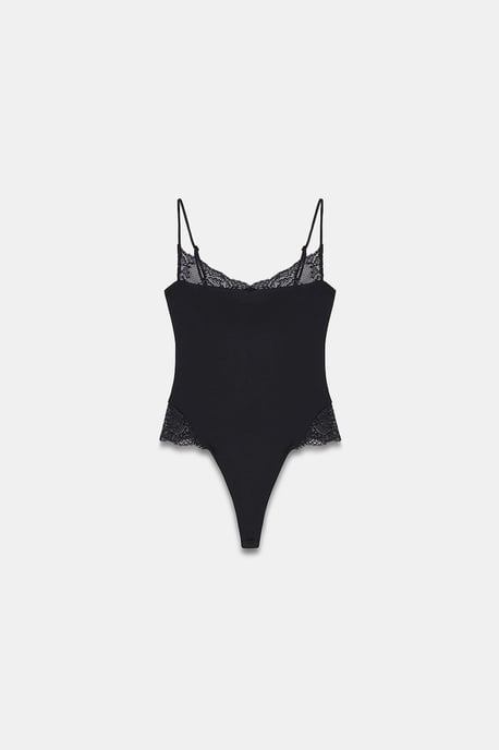 Lace Sleeveless Slim-fit Bodysuit Blouse - Image 5