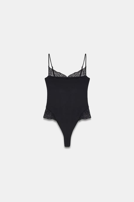 Lace Sleeveless Slim-fit Bodysuit Blouse - Image 6