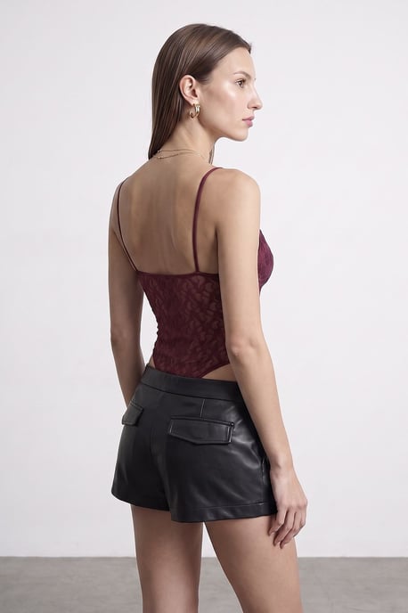 Kanten Mouwloos Bodysuit Blouse - Image 2