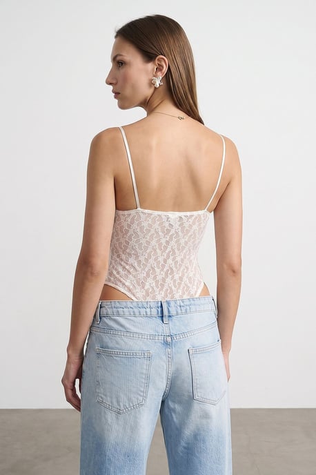 Kant Mouwloze Bodysuit Blouse - Image 2