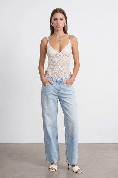 Kant Mouwloze Bodysuit Blouse - Image 5