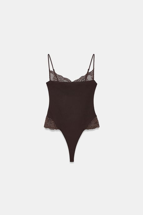 Lace Sleeveless Slim-fit Bodysuit Blouse - Image 5