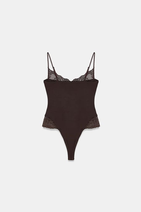 Lace Sleeveless Slim-fit Bodysuit Blouse - Image 6