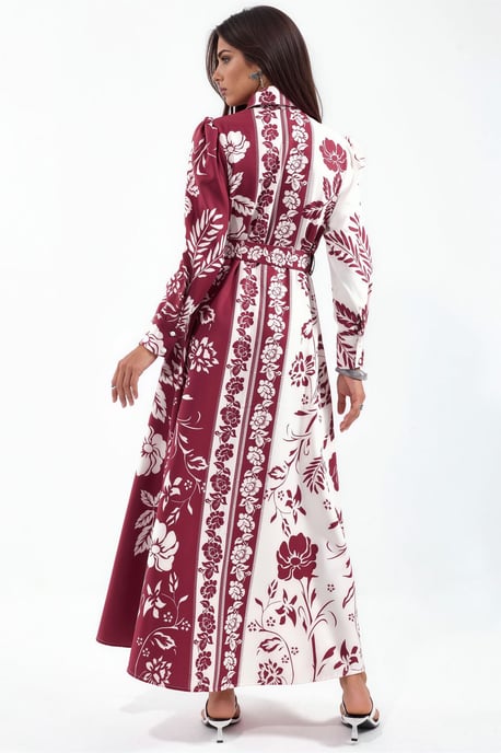 Floral Belted Maxi Shirt Dress - Image 3