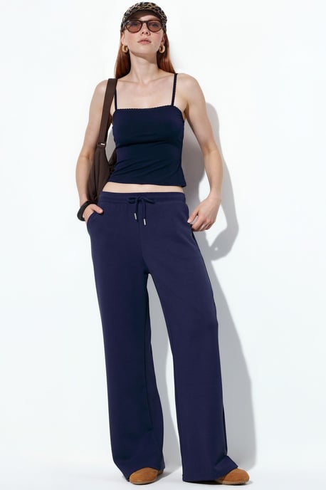 Ribbed Drawstring Waist Pants - Image 2