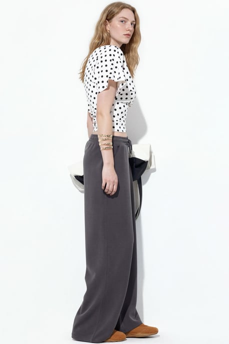 Ribbed Drawstring Waist Pants - Image 2
