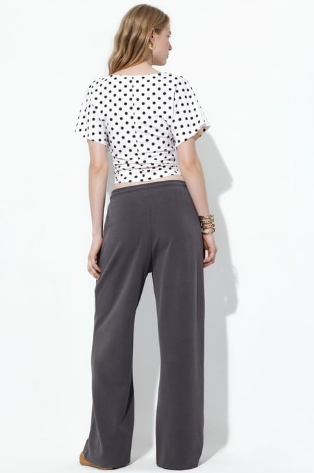 Ribbed Drawstring Waist Pants - Image 3