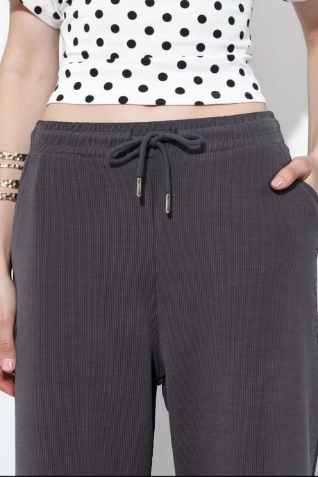 Ribbed Drawstring Waist Pants - Image 4