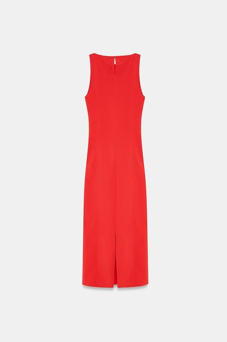Sleeveless Midi Bodycon Dress With Slit - Image 6