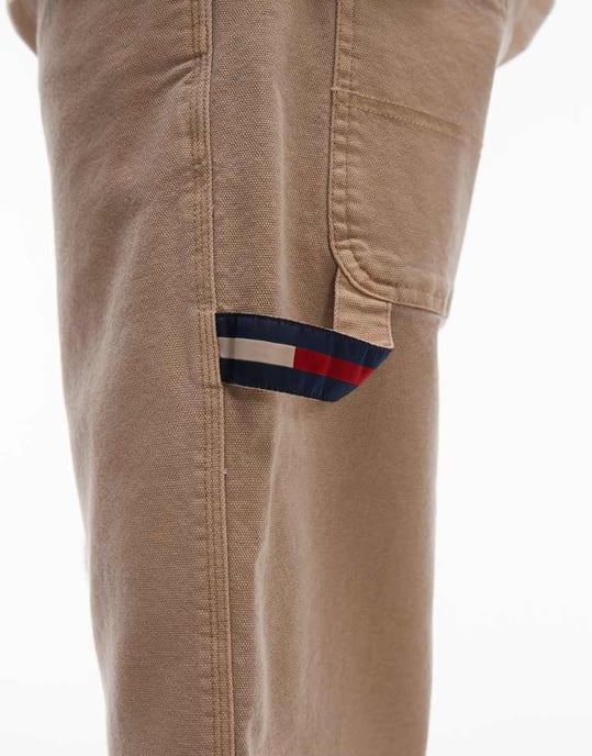 Tommy Jeans canvas snickarshorts i beige - Image 2