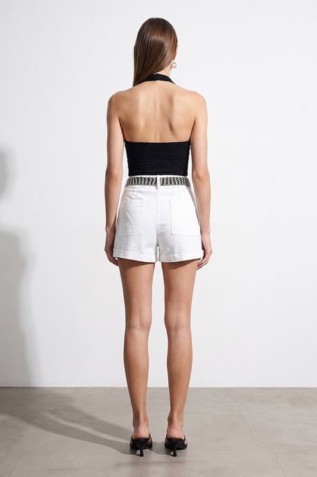 Hoge Taille Tailored Shorts Met Riem - Image 3