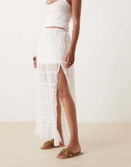 ASOS DESIGN Flora vävd mule sandal i khaki - Image 2