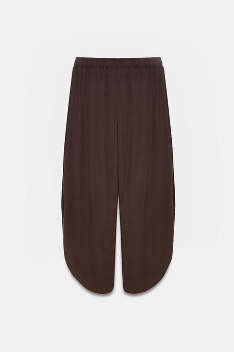 Vrouwen Tencel Wijde Pijpen Crepe Broek met Splits - Image 6