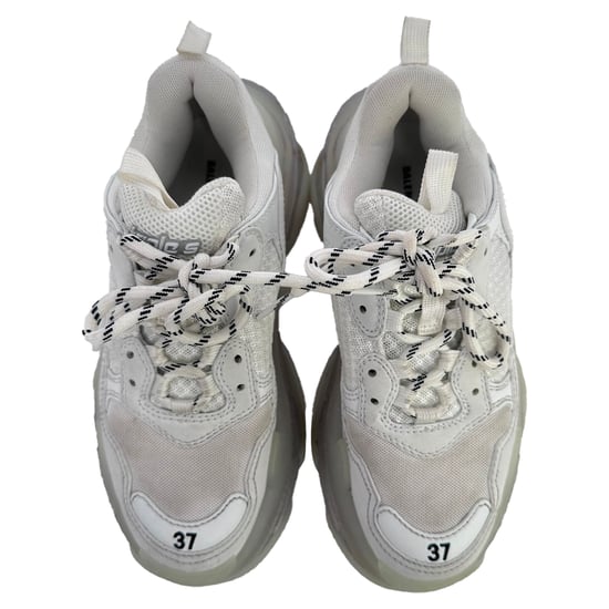 Balenciaga Triple S Clear Sole Sneakers in White Polyester - Image 5