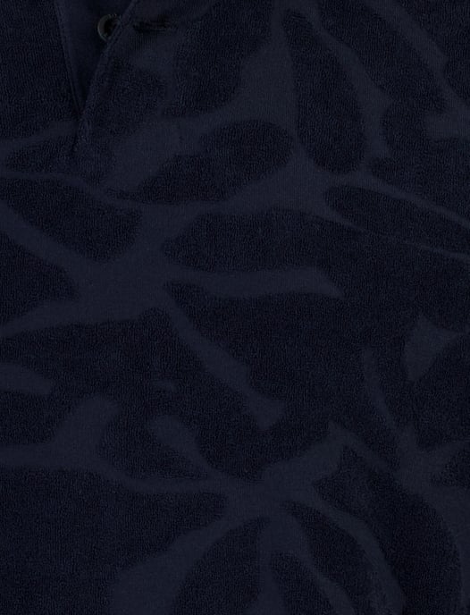 Poloshirt BOSS Orange donkerblauw met structuur - Image 3