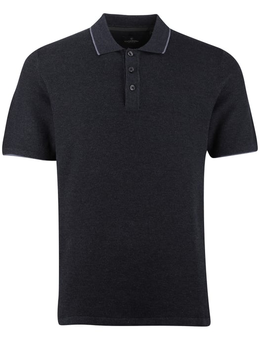 Poloshirt Casa Moda grijs structuur 3 knoops - Image 3