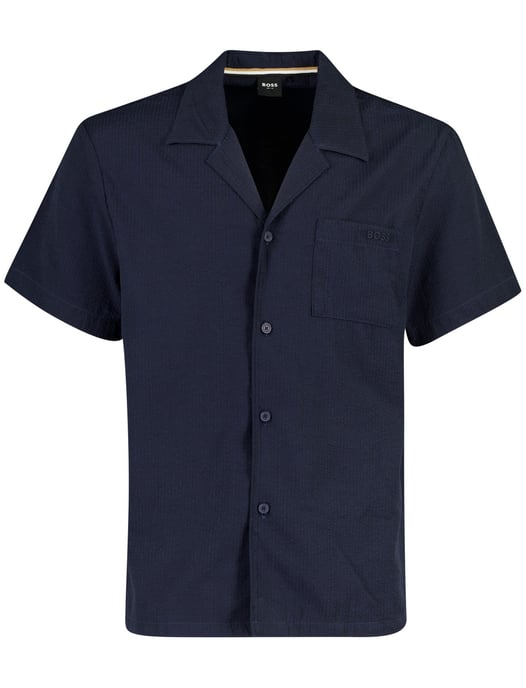 Hugo Boss BOSS Black overhemd donkerblauw structuur - Image 1