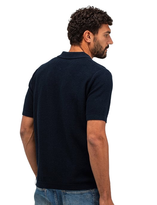 Poloshirt Butcher of Blue donkerblauw v-hals - Image 2