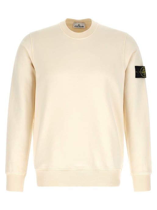 Stone Island Beige Cotton Sweatshirt - Image 1