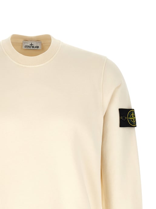 Stone Island Beige Cotton Sweatshirt - Image 3